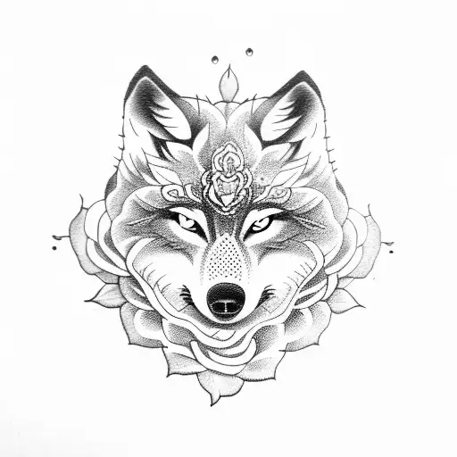 Wolf And Roses