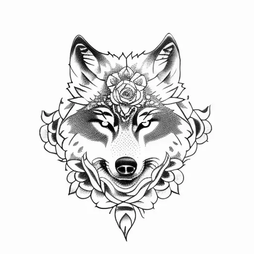 Wolf And Roses