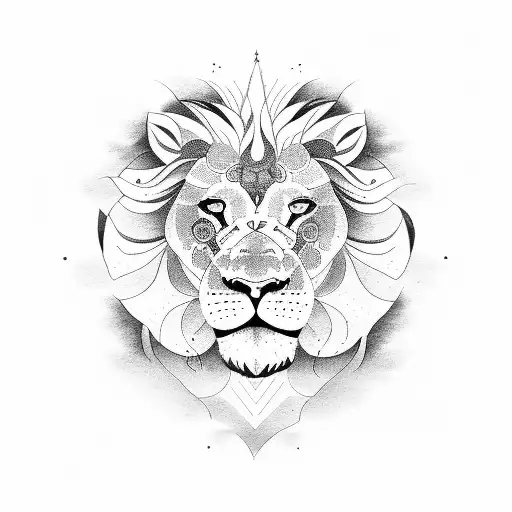 Yin And Yang And A Lion