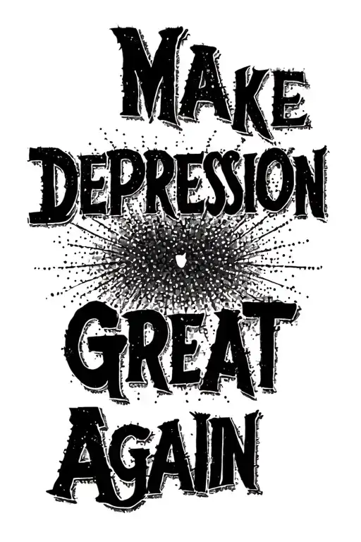 Make Depression Great Again Inscription Against Tablets And Alcohol