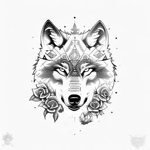 Wolf And Roses