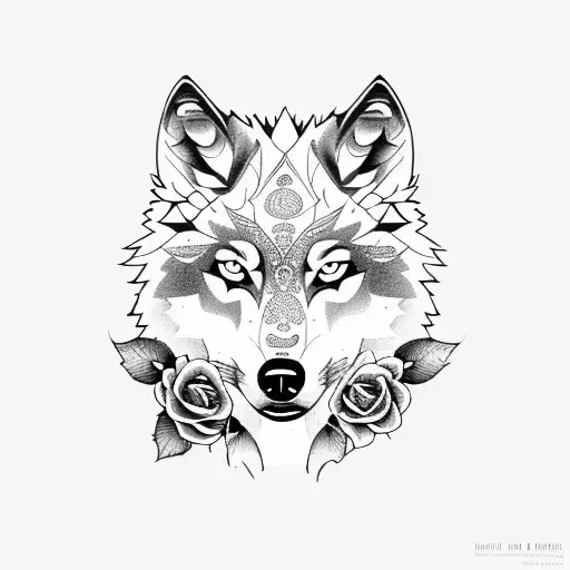Wolf And Roses