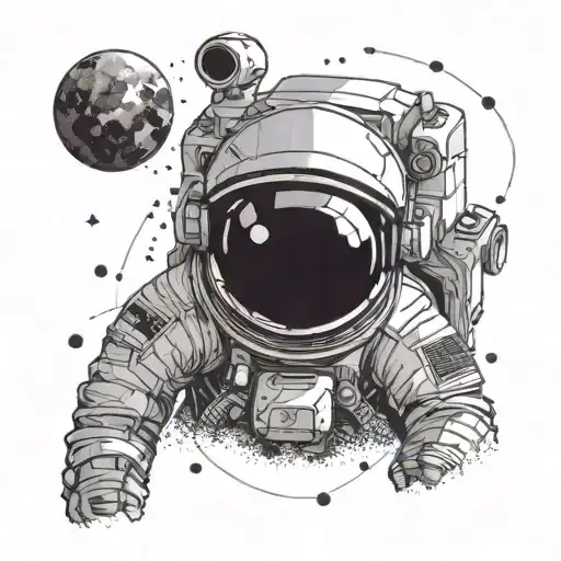 Astronaut Geometeric And Space