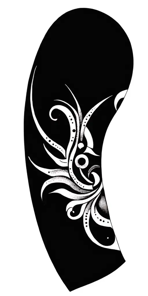 Tribal Tattoo With Slightly Faded Colours