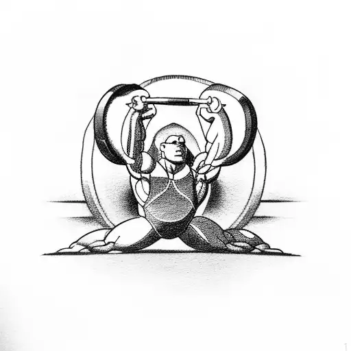 A Weightlifter Lifting A Barbell With Incredible Strength