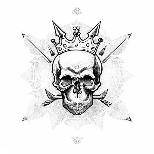 Skull With Thorn Crown