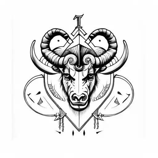 Aries Big Tatoo With Freemason Touch