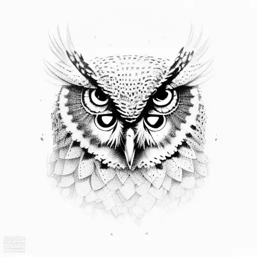 Full Body Realistic Grumph Owl