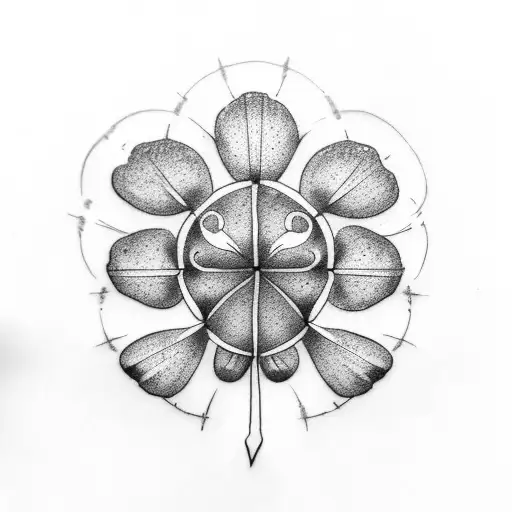 Four Leaf Clover With Long Stem