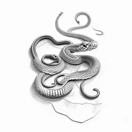 A Snake On The Collarbone In Roman Style