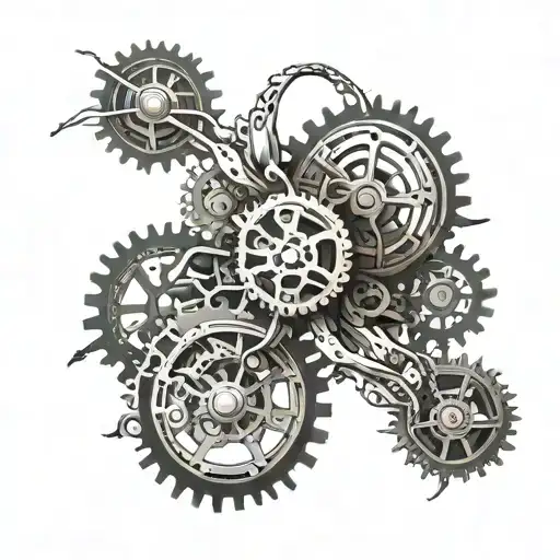A Mechanical Spider With Gears And Cogs Representing The Manufacturing Industry