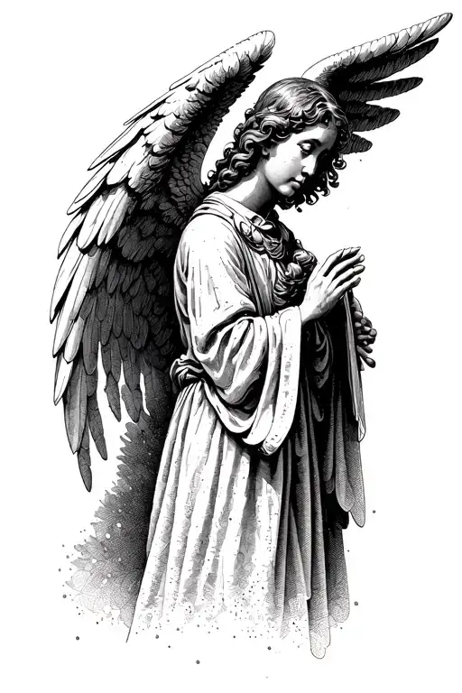 Wheeping Angel Dr Who Themed Tatto