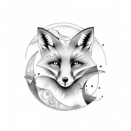 Fox And Moon