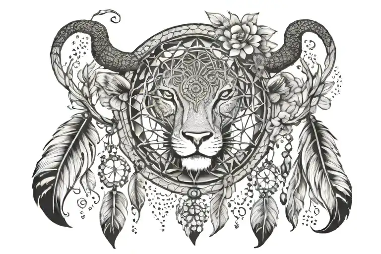 Leo Taurus Dream Catcher