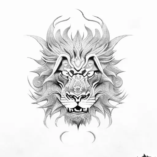 Dragon Lion With Theyr Children