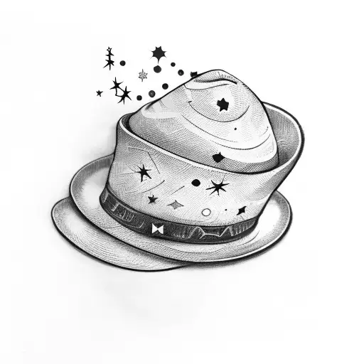 Boy With Hat Sleeping On A Star