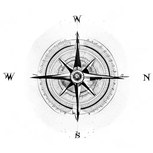 Nordic Compass With Arrow