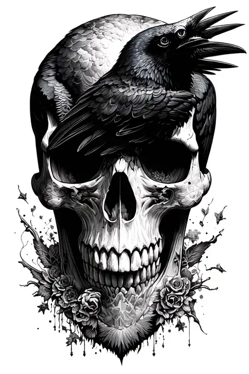Skull And Ravens