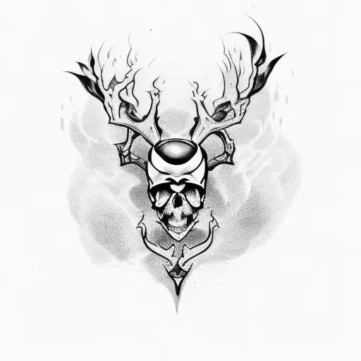 Man With Skull Crown