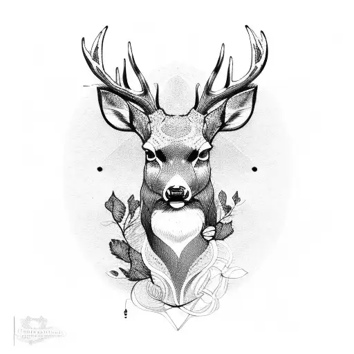 Line Artwork Deer