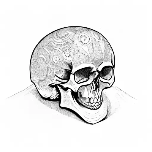Skull Wearing A Helmet