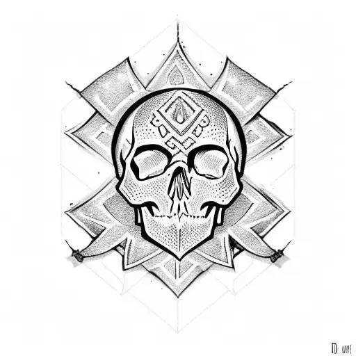 Skull With Maltese Cross