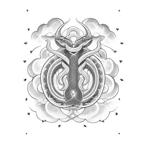 A Symmetrical Cloud Formation Shaped Like A Snake