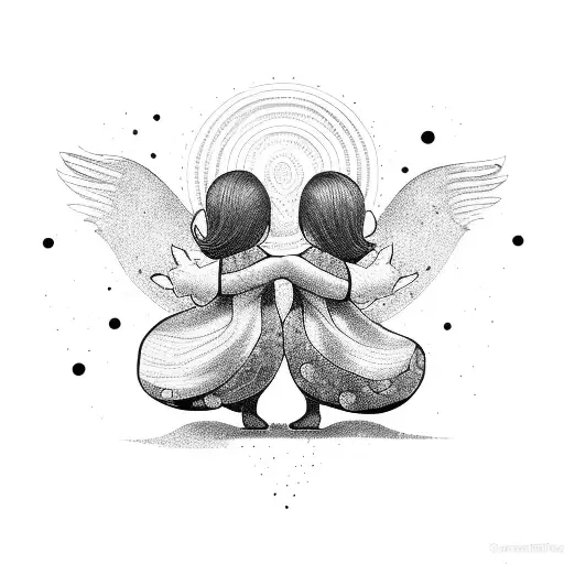 Two Kids Intertwining