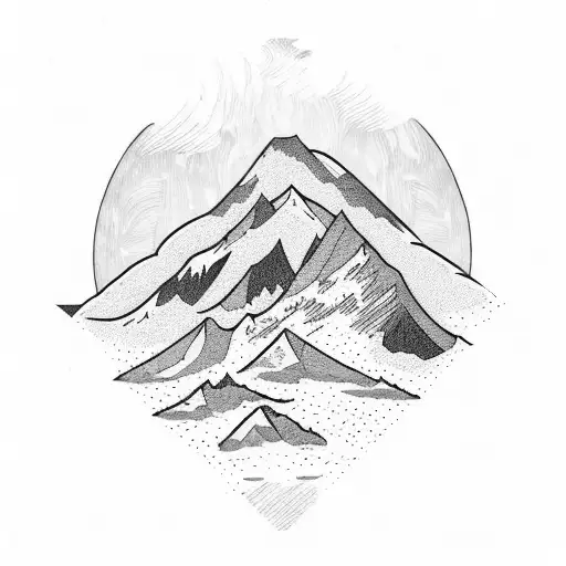 Mountain Scene Behind Ocean