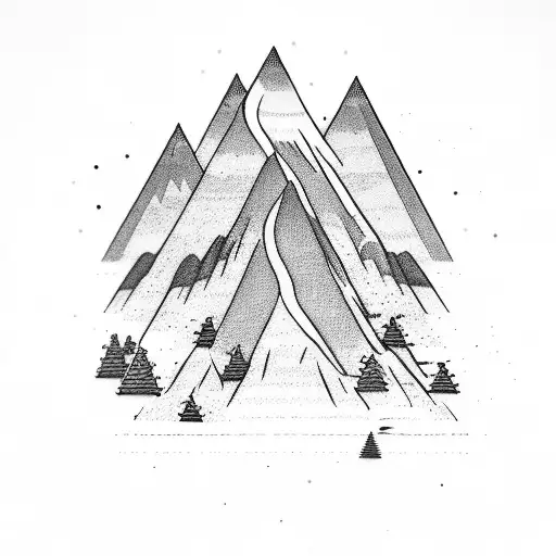 Mountains Behind Beach