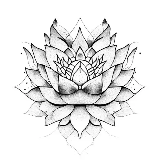 Lotus Flower With Sun