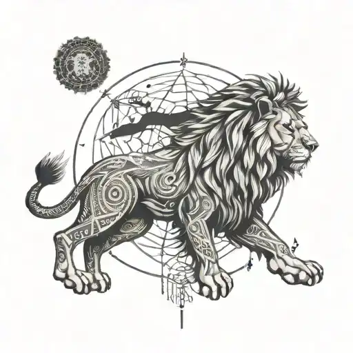 Lion Bull As Dream Catcher