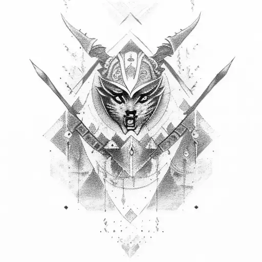 Beautiful Fierce Warrior Female