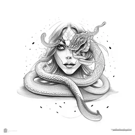 Woman With A Snake And An Apple