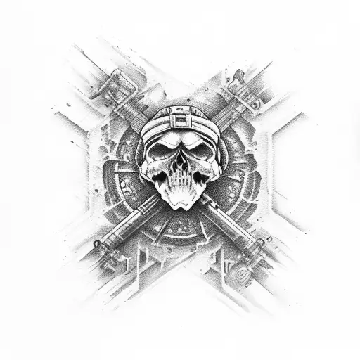 Ukraine Gun Hate Fire Skull