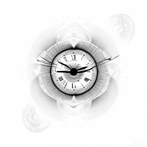 A Clock With An Eye As The Center