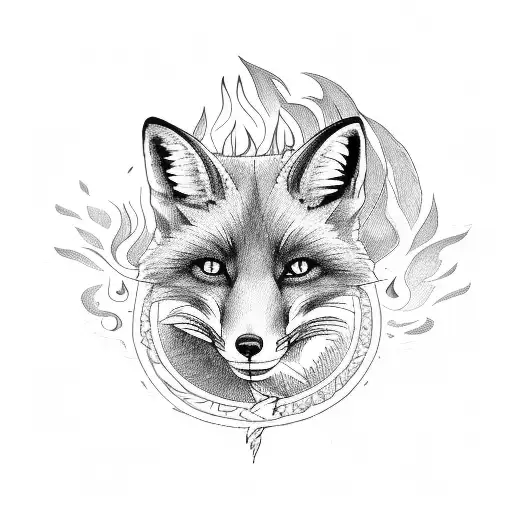 Fox With Fire