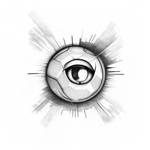 Eye With Soccer Ball As Pupil