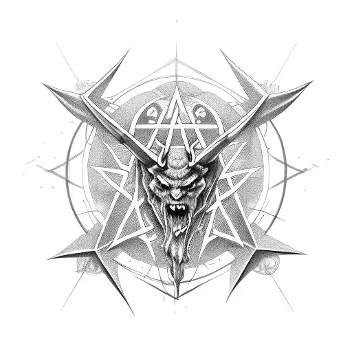 Satanic Pentagrama Without Circle