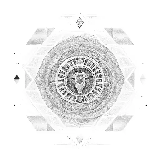 A Mandala Incorporating Symbols Of Maat The Egyptian Goddess