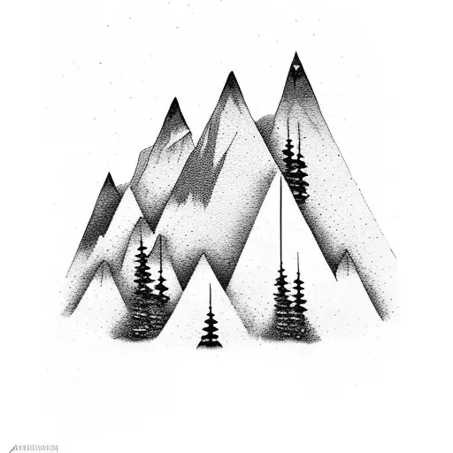 A Majestic Mountain Landscape With The Quote 'Into The Wild' Incorporated