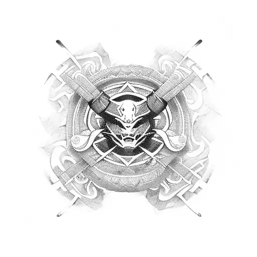 A Jiu Jitsu Belt Tied Around A Samurai Sword