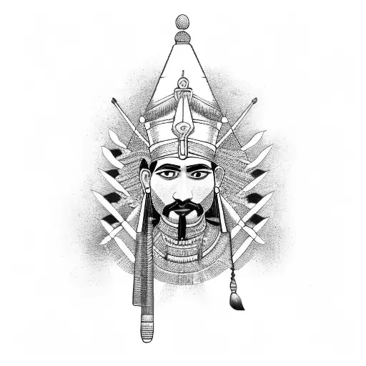 Waiting For The Red Indian King With The King Of Egypt