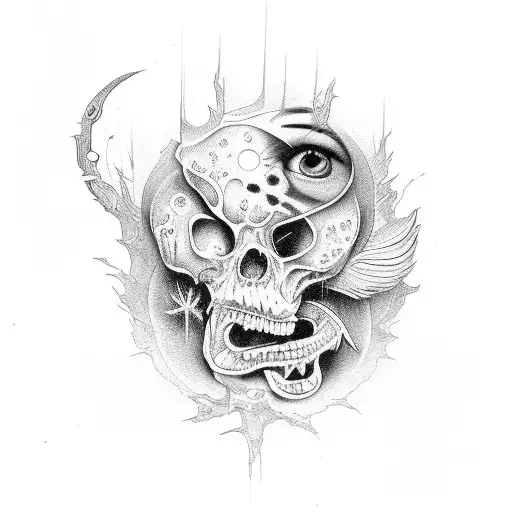 Picture Frame With Creepy Art Inside