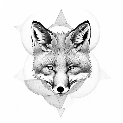 Women Moon With A Fox