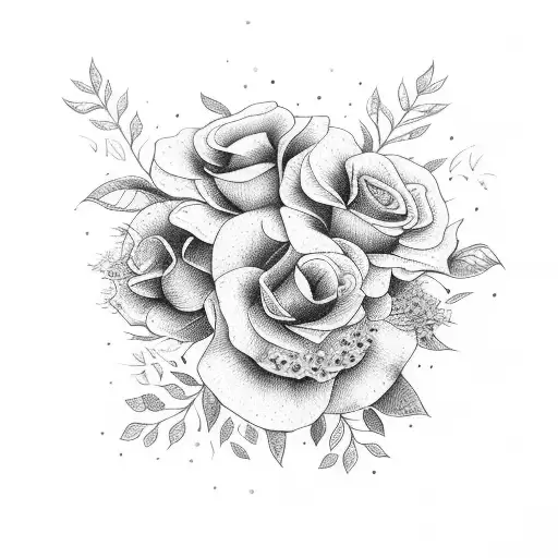 Birth Flower Bouquet With July February And December