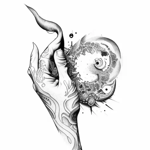 A Full Sleeve With The Forearm Totally Black And The Rest Realist Design