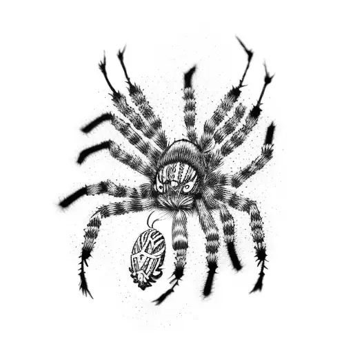 Japanese Masck With Spider