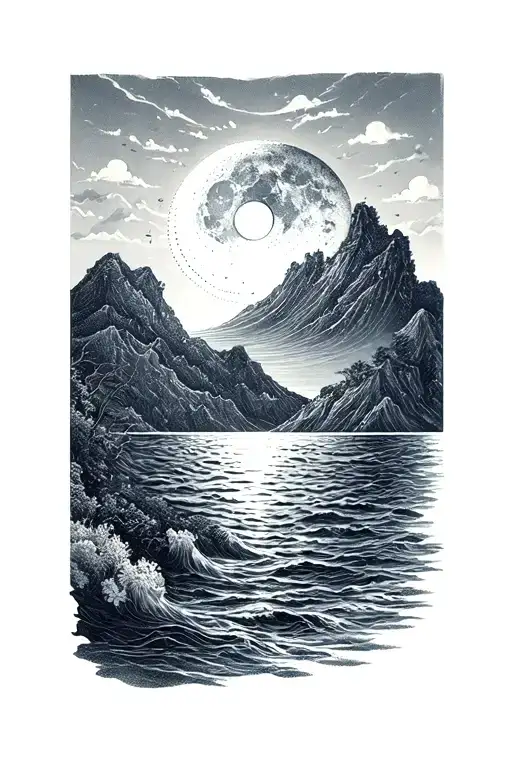 Sun Moon Mountain And Sea