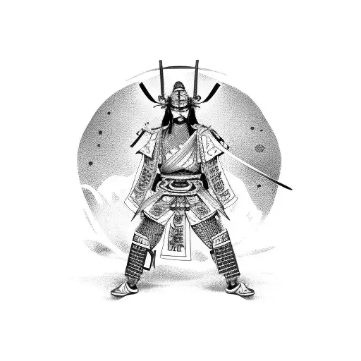 Samurai With His Catana